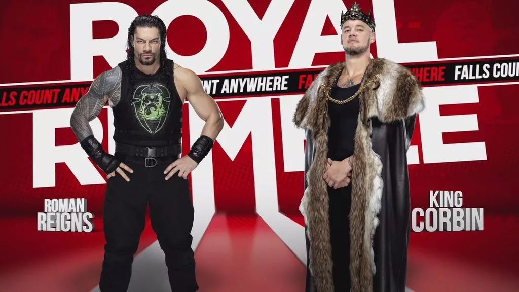 开场第一组对决发生在 罗门-伦斯(roman reigns)和 国王科尔宾(king corbin)