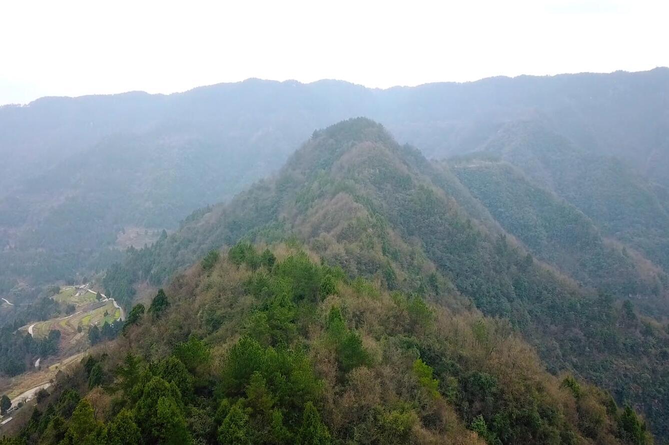 春节航拍四川广元旺苍大山里的农村,山高路远,宁静优美