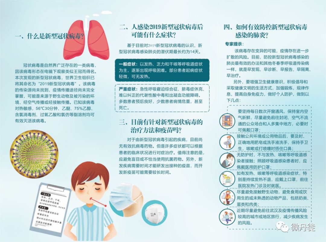 新型冠状病毒宣传手册了解一下!