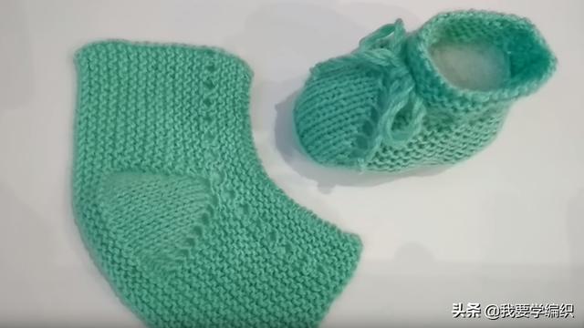 织宝宝鞋原来这么简单一片式编织方法教学宝宝短筒靴编织教程