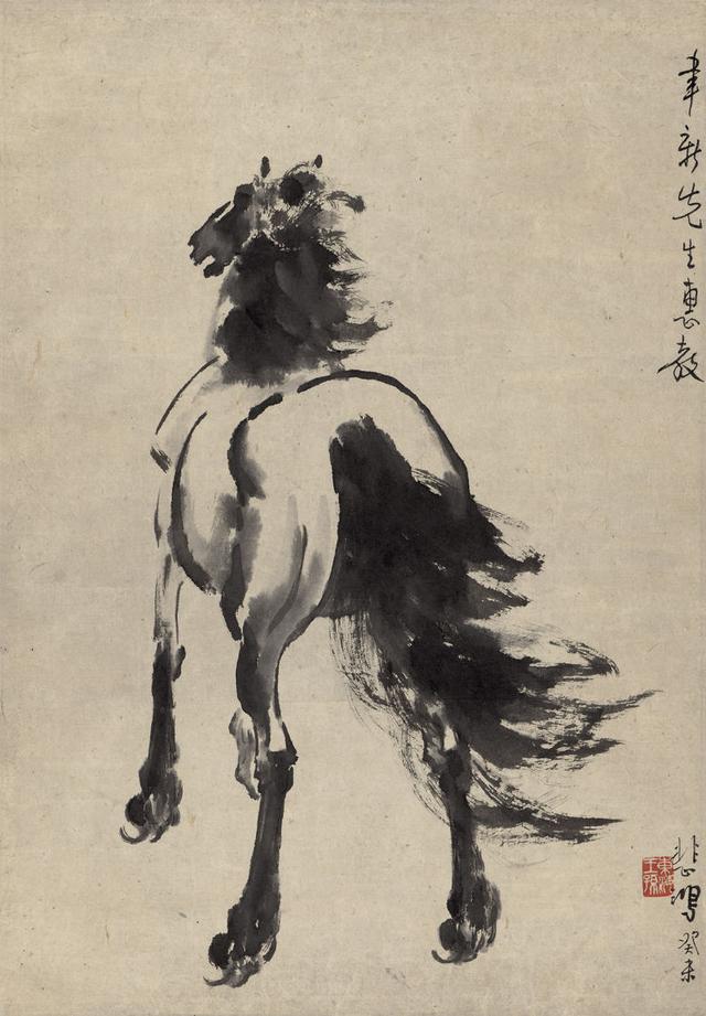 中国现代画家徐悲鸿的马画作品欣赏