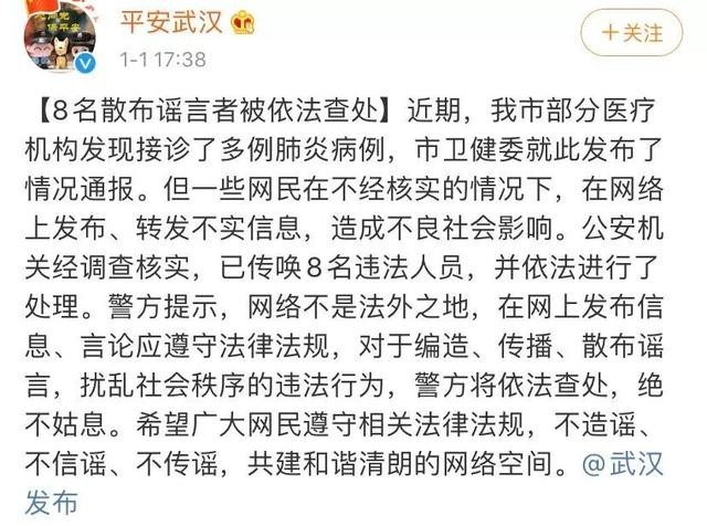 律师；为何申请公开武汉“肺炎谣言者”处罚结果