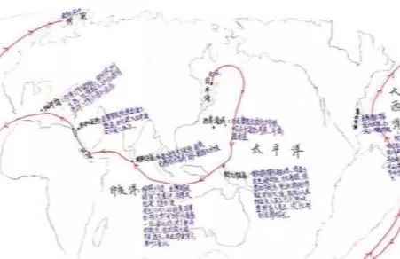 跟随着鹦鹉螺号,梳理阿龙纳斯教授一行的航海路线,并绘制一副航海
