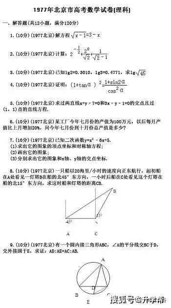 1977年高考题，你能考几分？看到语文卷后表示：真羡慕理科生