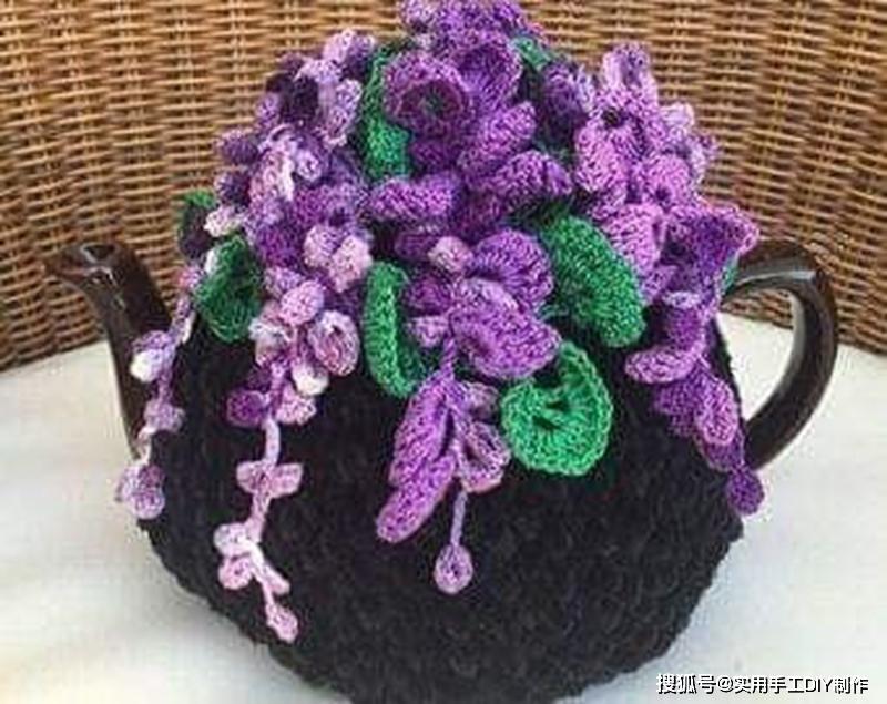 「针织作品」漂亮的茶壶外套,看看也觉得美美的