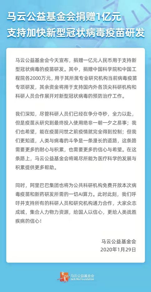 加快疫苗研發！馬雲、比爾.蓋茨都出手了，更有這些大佬… 科技 第2張