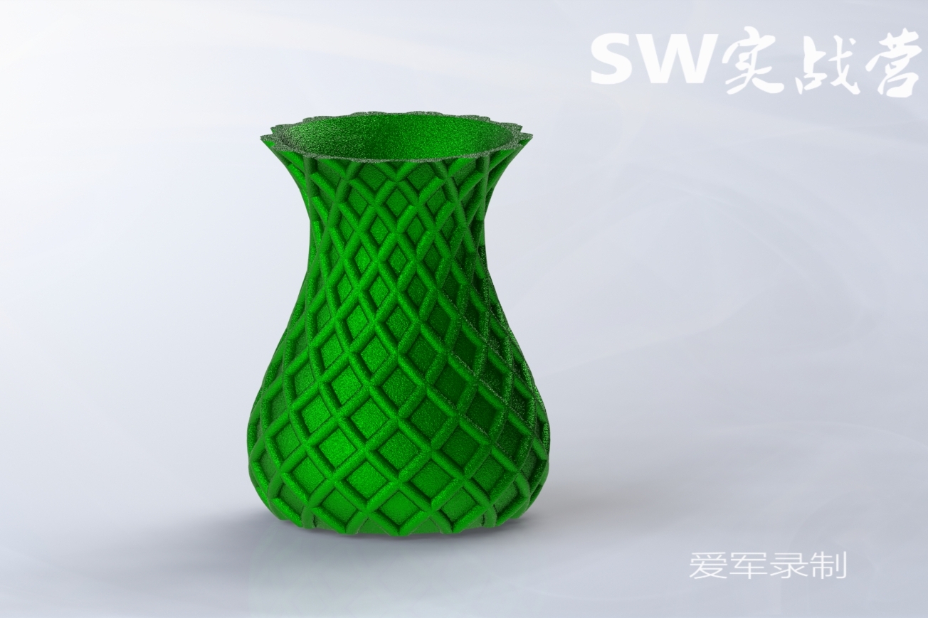 solidworks教程基础入门之-网格花瓶的建模过程