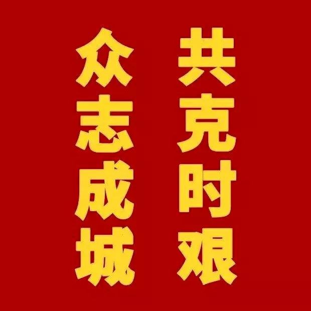 众志成城,让我们共克时艰!