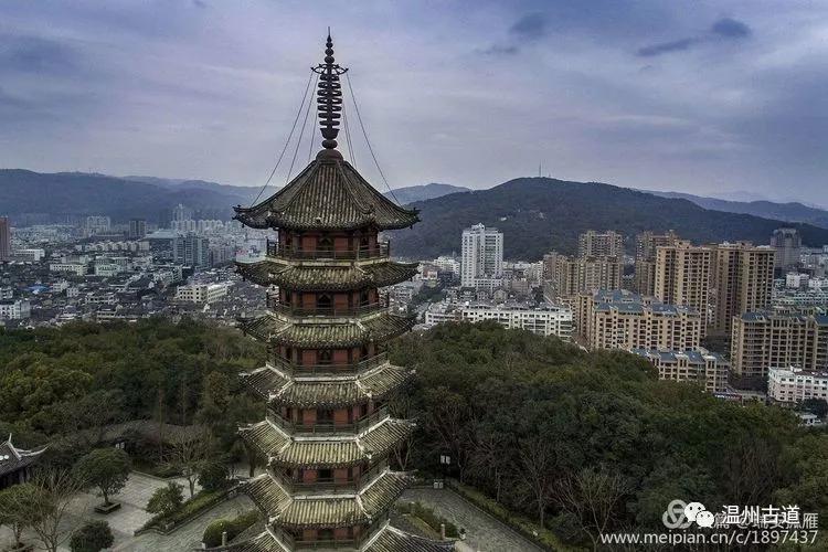 千年隆山塔新街会文里忠义街瑞安国旗馆玉海楼集云山上看瑞城瑞安近年