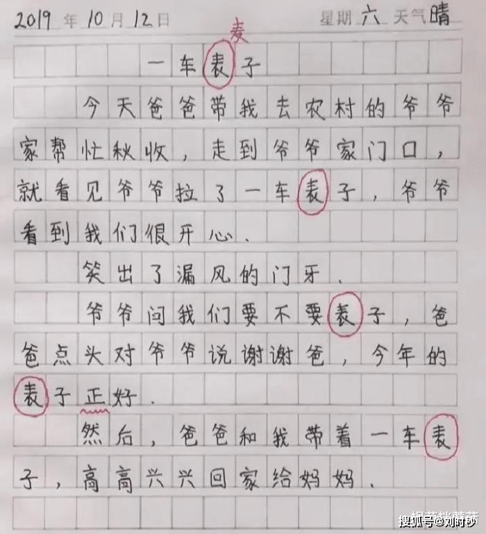 原创一字之差天壤之别,有位小学生的日记因为错别字硬生生的表达成了