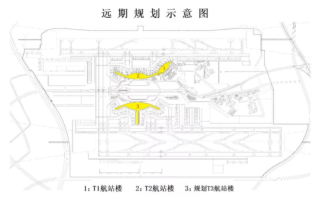 t2航站楼空侧鸟瞰 摄影/朱希恩t2柔美洗练的建筑形态与t1巧妙整合