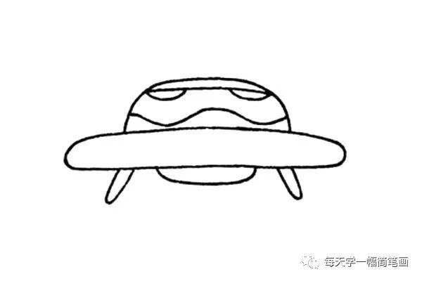 简笔画外太空的外星人宇宙飞船鸭子乘坐宇宙飞船更多简笔画画法关注"