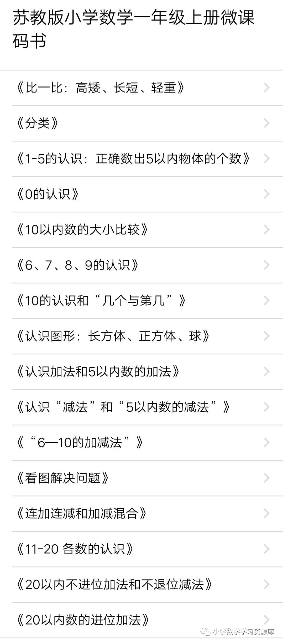 视频教材||小学数学1年级-6年级(上册+下册)所有
