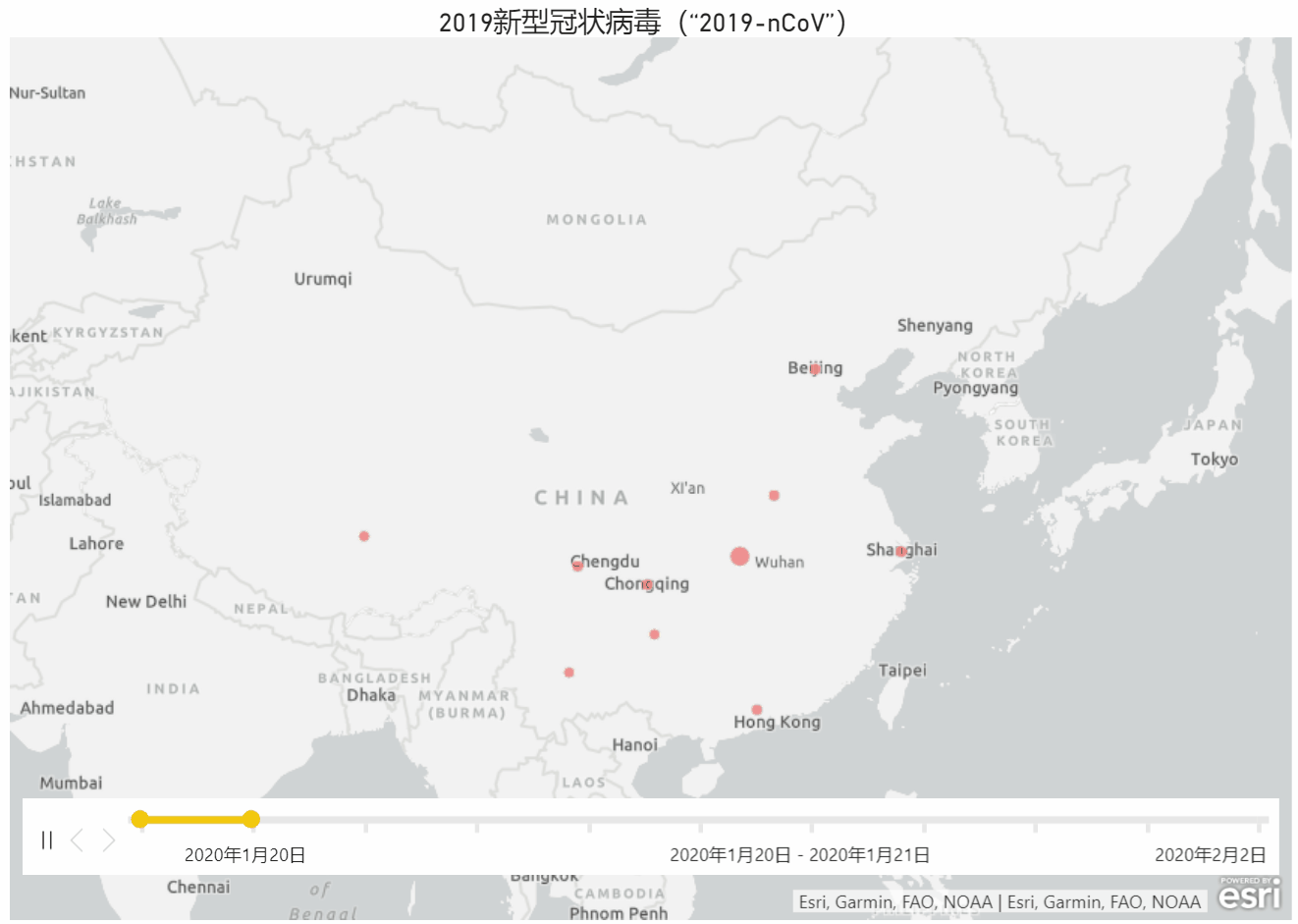 power bi 做新冠状病毒疫情的数据可视化分析