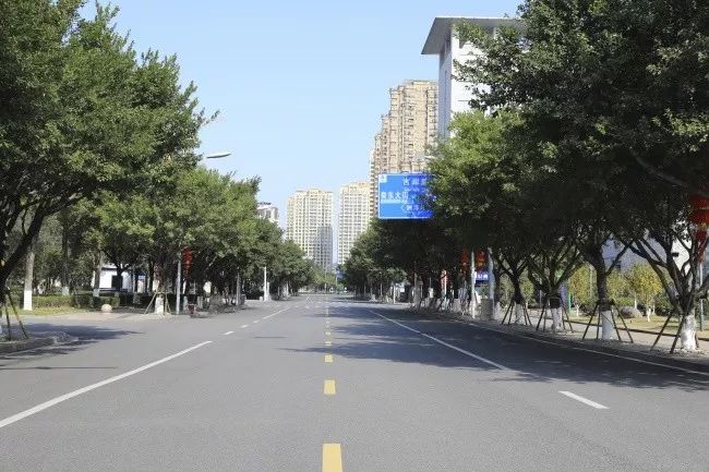 昔日热闹繁华的瓯海街道如今空空荡荡