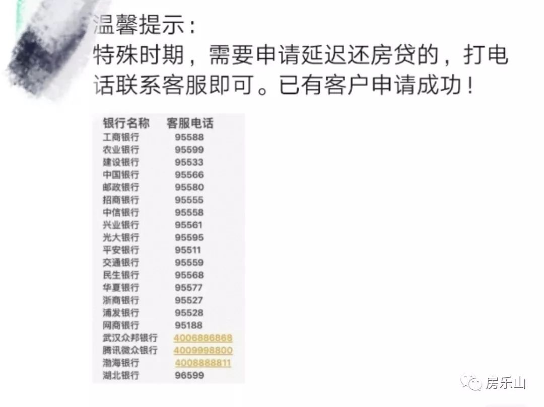 乐山这几类人可以延迟还房贷啦，内附银行相关政策！