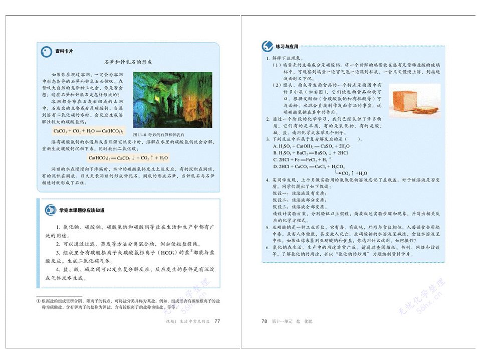 【电子课本】人教版九年级化学下册电子课本,寒假预习必备!