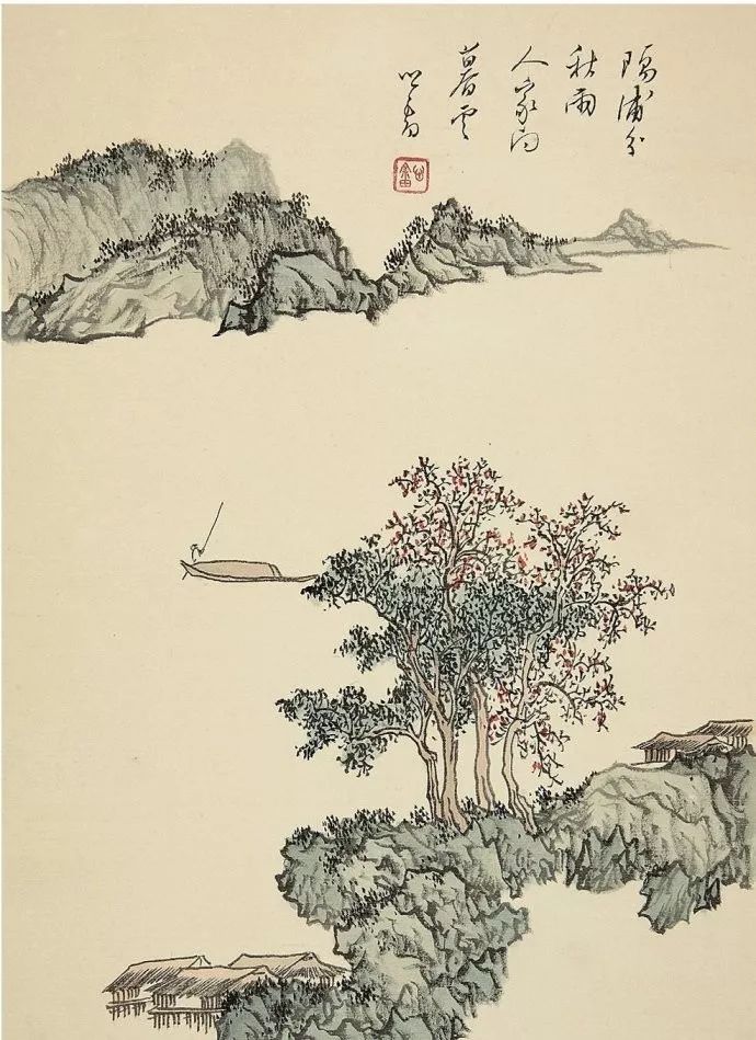 赏67画溥儒山水册