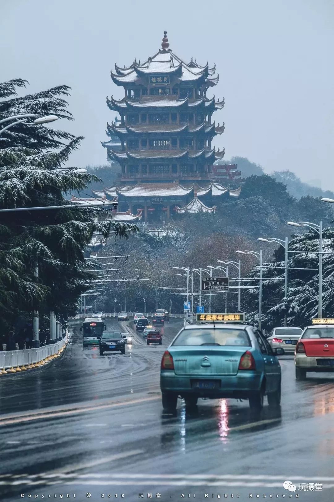 那年冬天雪中的武汉很美