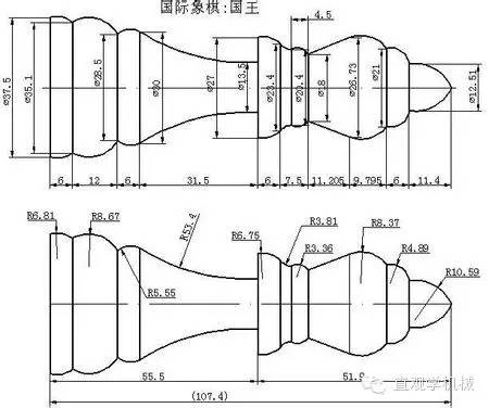 老外用车床加工国际象棋技术真了得他还分享了加工图纸给我们