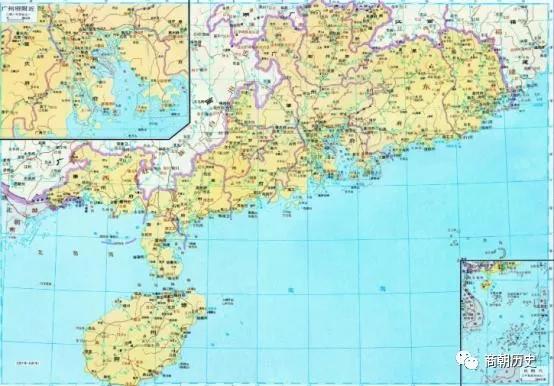 广东布政使司地图,海南属于广东大家是知道的(海南一直到上世纪80年代图片
