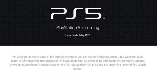 索尼放出PS5相关页面表示“尚未准备好”2月发布成泡影
