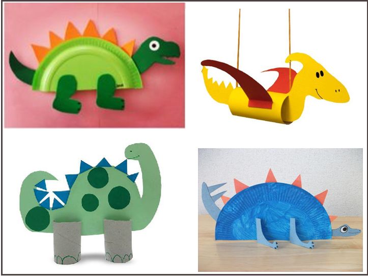 dinosaur craft 恐龙小制作(无模板),以下手工是用彩色卡纸,一次性纸
