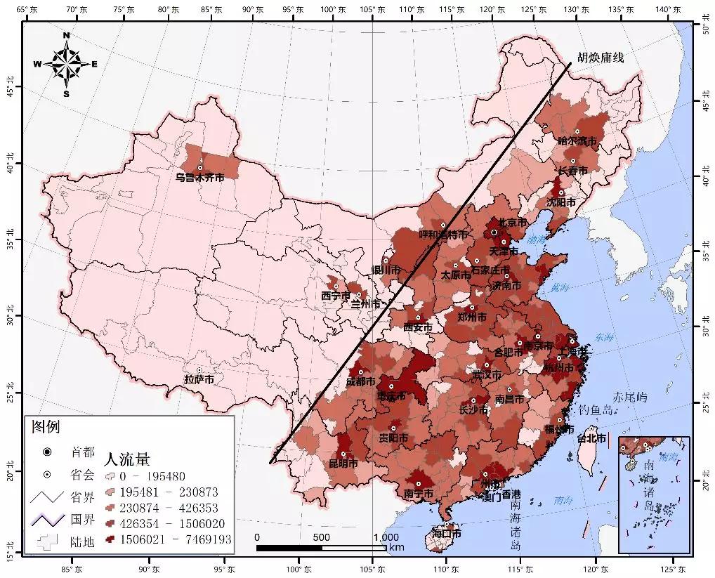 中国人口分布的分布线_中国人口分布(3)