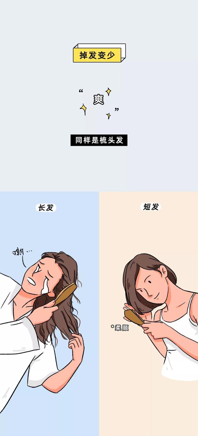 剪短发的女生是对自己的颜值多有自信?(漫画)