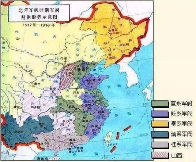 地方武装|北洋军阀割据图，河南周边各省均被军阀占据，为何无人占据河南