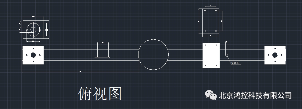 cad画出来 尺寸如图首先根据现场空地 我们设计一套小型气象站虽说