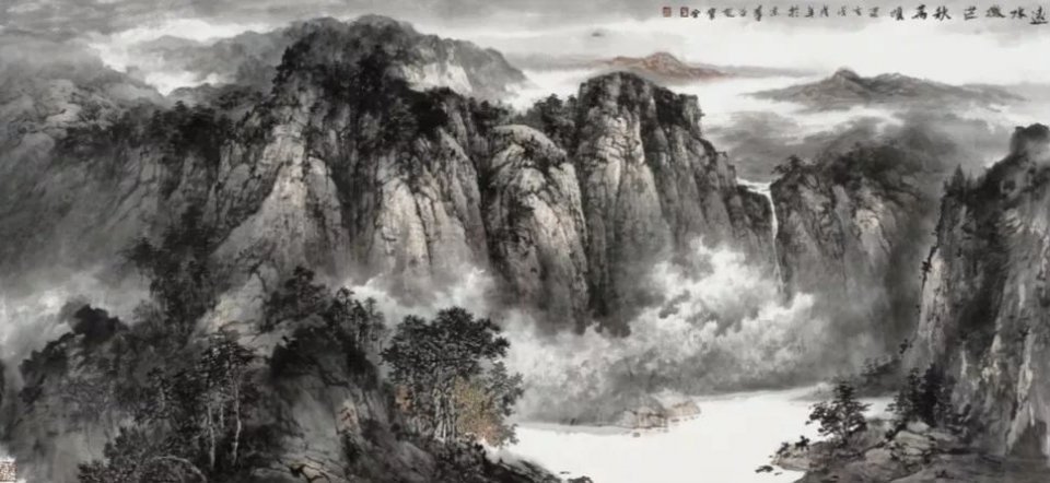 原创周宝全山水画气势磅礴笔笔有古风,师古而不泥古,创新而不失传统