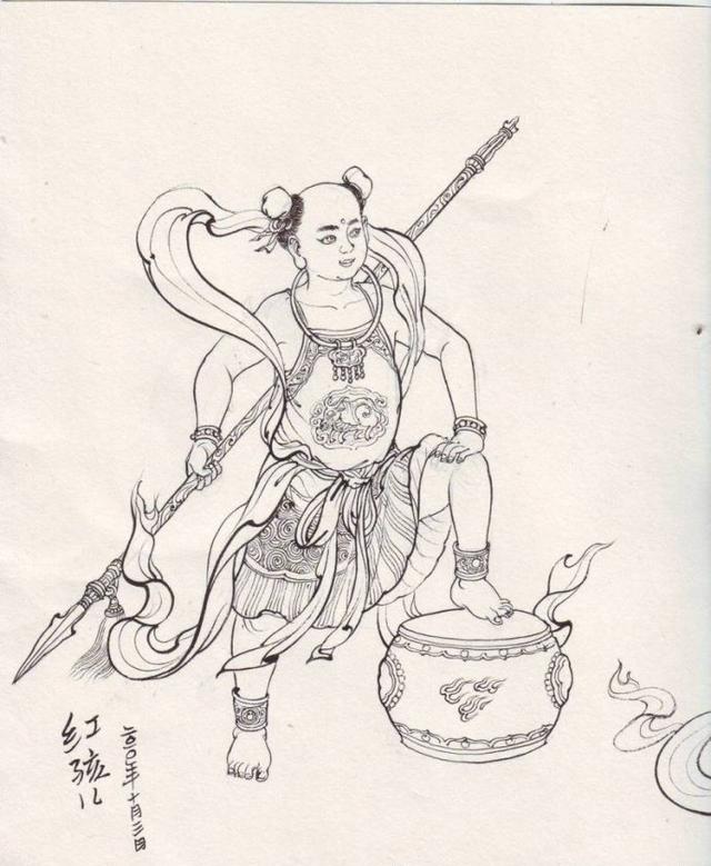 工笔画-白描图谱之西游记与封神榜