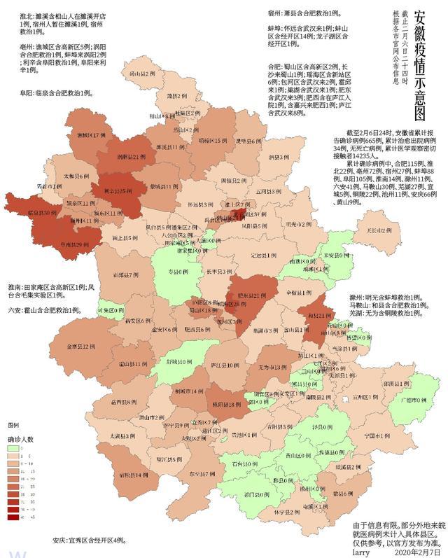合肥,阜阳,蚌埠,亳州位列前四,疫情严峻(安徽疫情分布图)