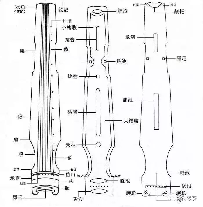 古琴部位图解