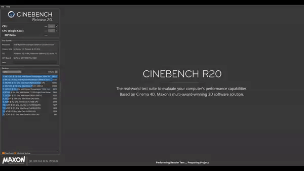 AMD线程撕裂者3990X跑分测试：CineBenchR2016秒跑完