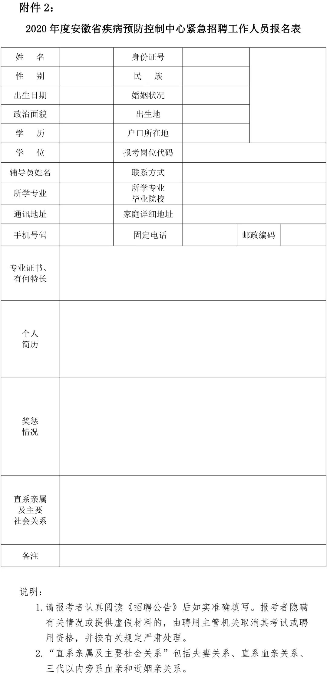 公告！安徽省疾控中心紧急招聘工作人员