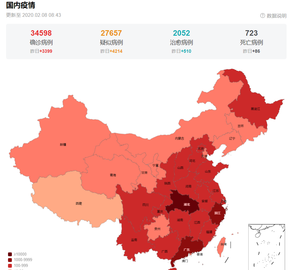 2月8日疫情实时大数据报告 1343