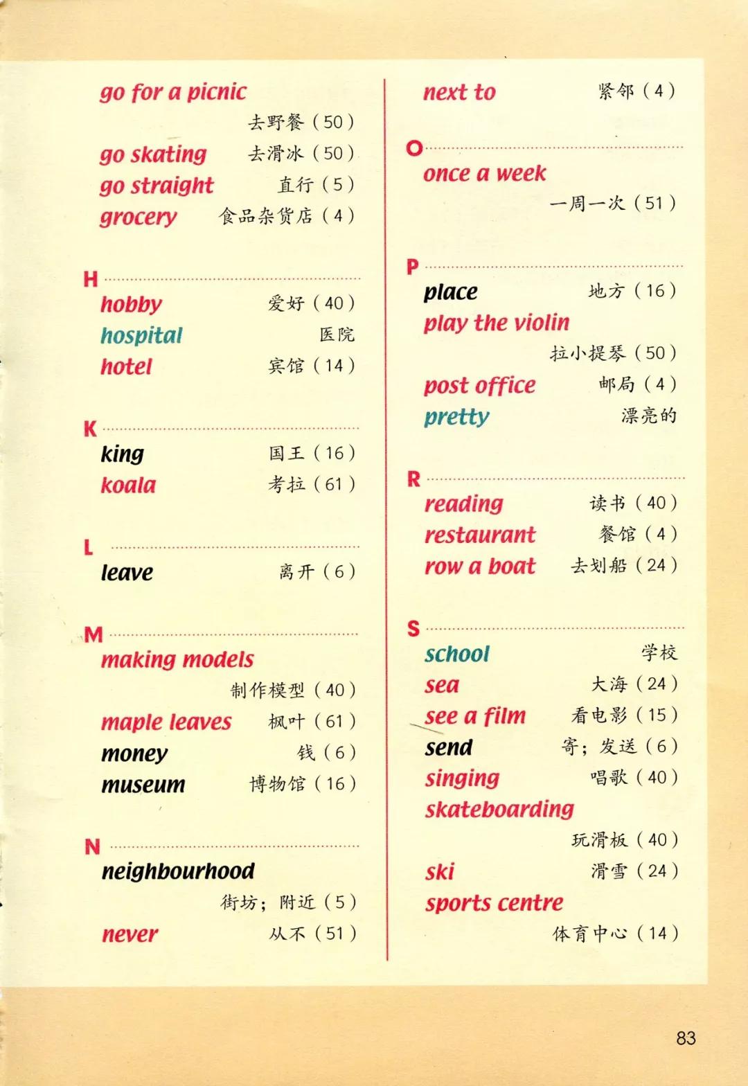 人教版新起点小学英语四年级下册电子课本（高清版）