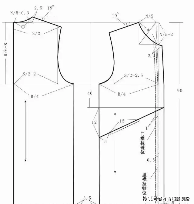 服装制版连帽风衣的版型与图纸才智服装制版