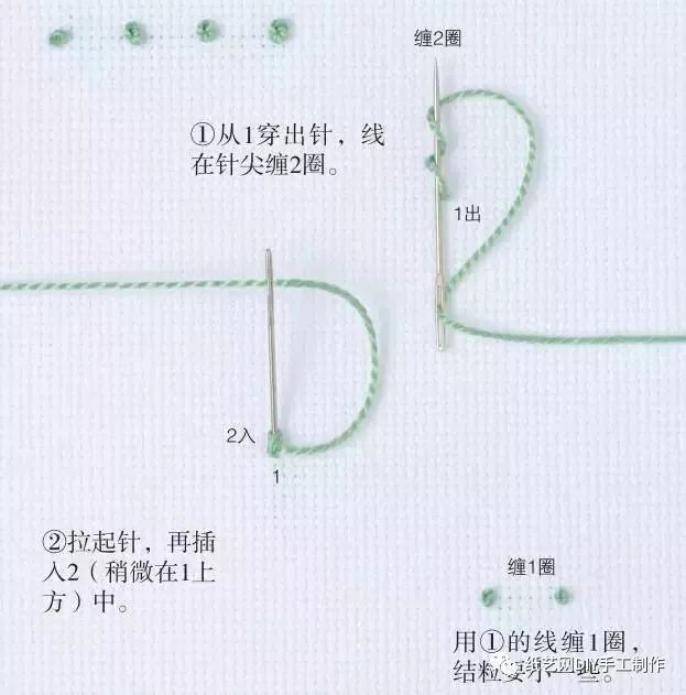 15个花式刺绣入门 以及视频教程 15 种基本功刺绣  平针绣针法 0 1 0