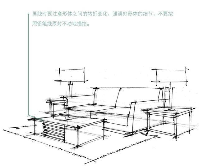 组合家具绘画详细讲解速写手绘必学基础绘制步骤讲解