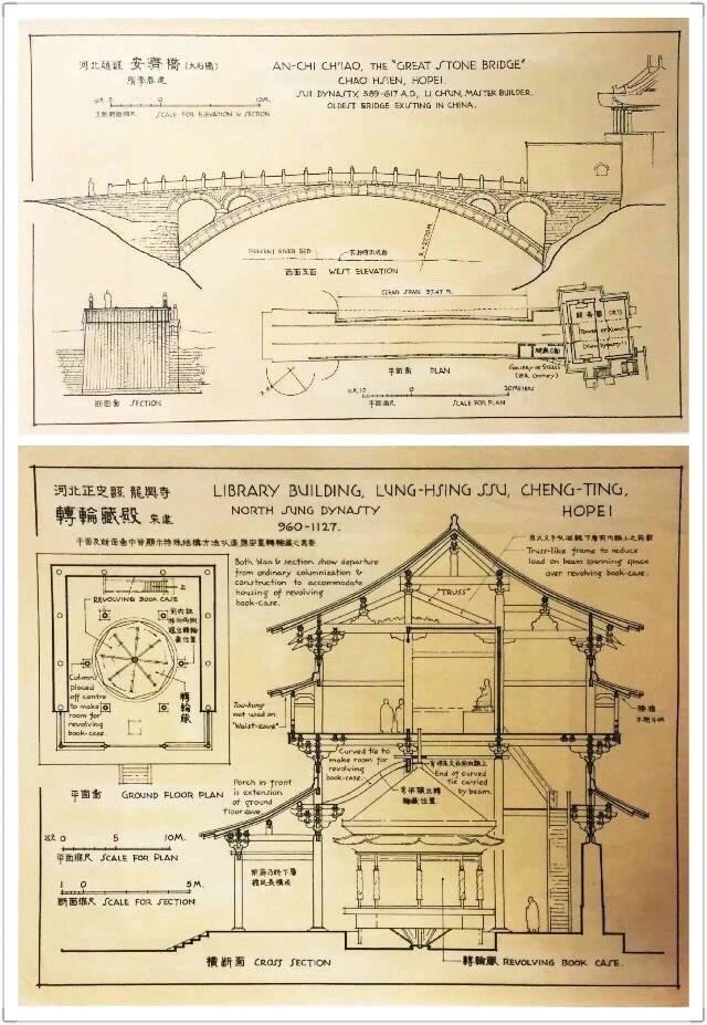 梁思成建筑手稿