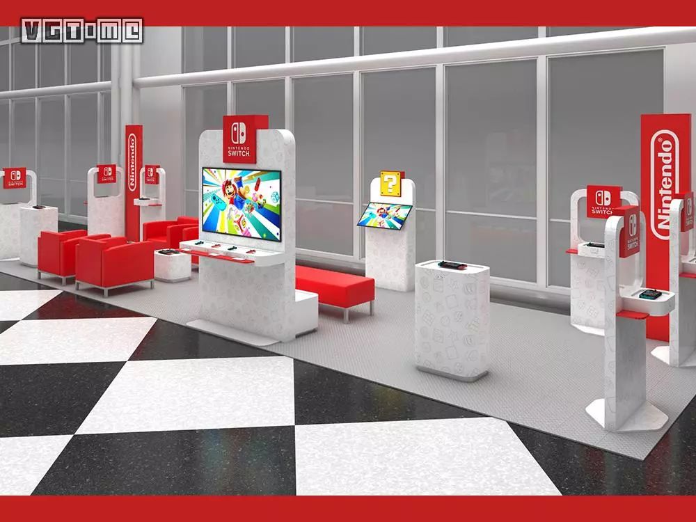 任天堂在美国多个机场推出Switch候机体验室