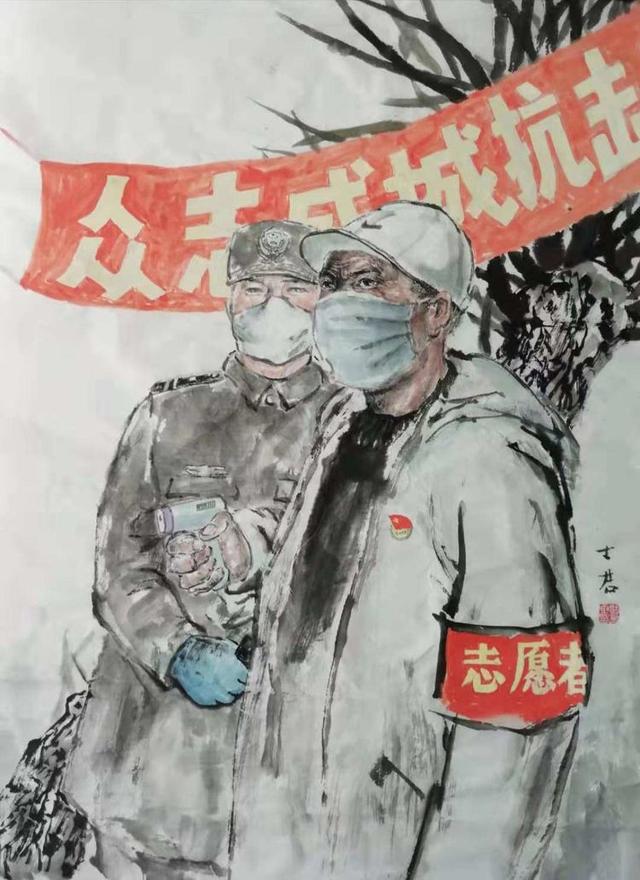 东方广电志愿者书画院抗疫之战书画家在行动第一部