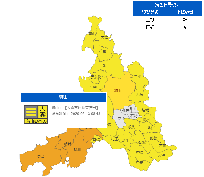 同时,受到雷雨云团影响,南海区气象局预计,全区各镇街普遍转有阵雨