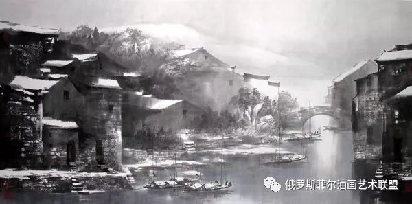 【国画欣赏】中国画家陈辉国画作品《水墨家园》赏析