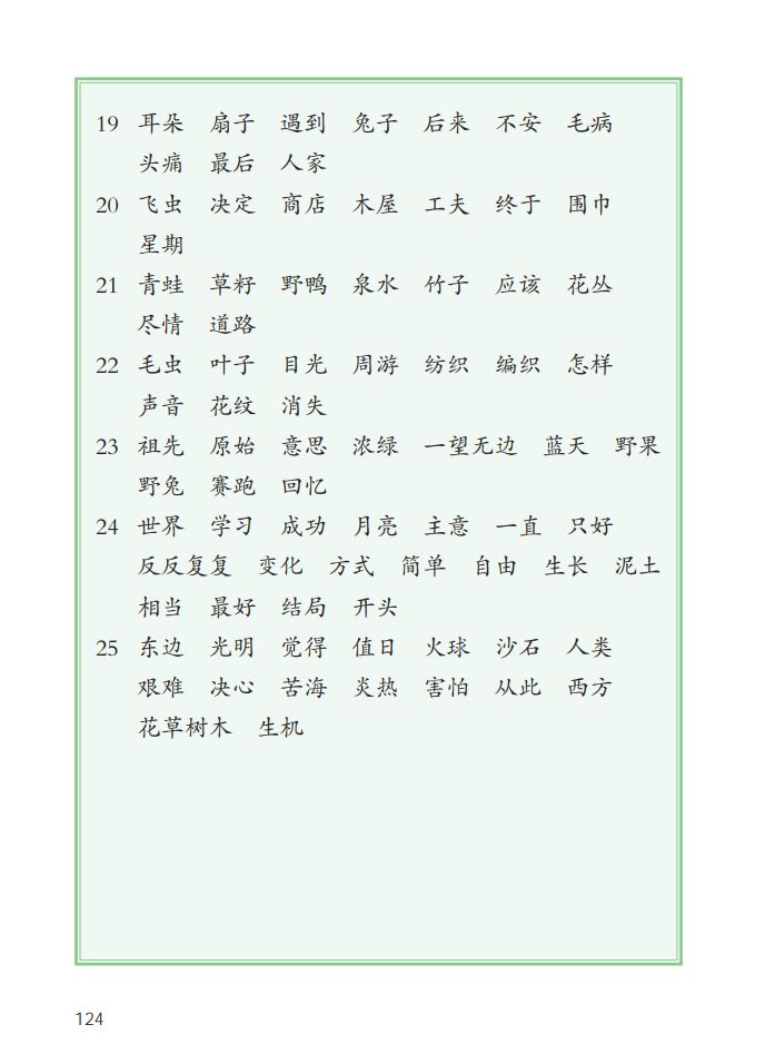 统编版语文1-6年级下册识字表,写字表,词语表,寒假练起来!