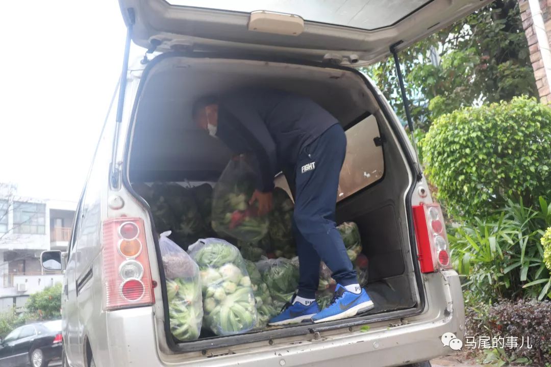 住在水岸君山的不少居民发现一辆辆满载蔬菜的小面包车开进了小区,刚