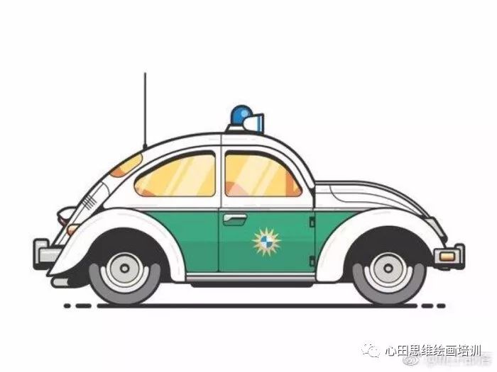 认识常见车标志及不同交通工具的画法分享